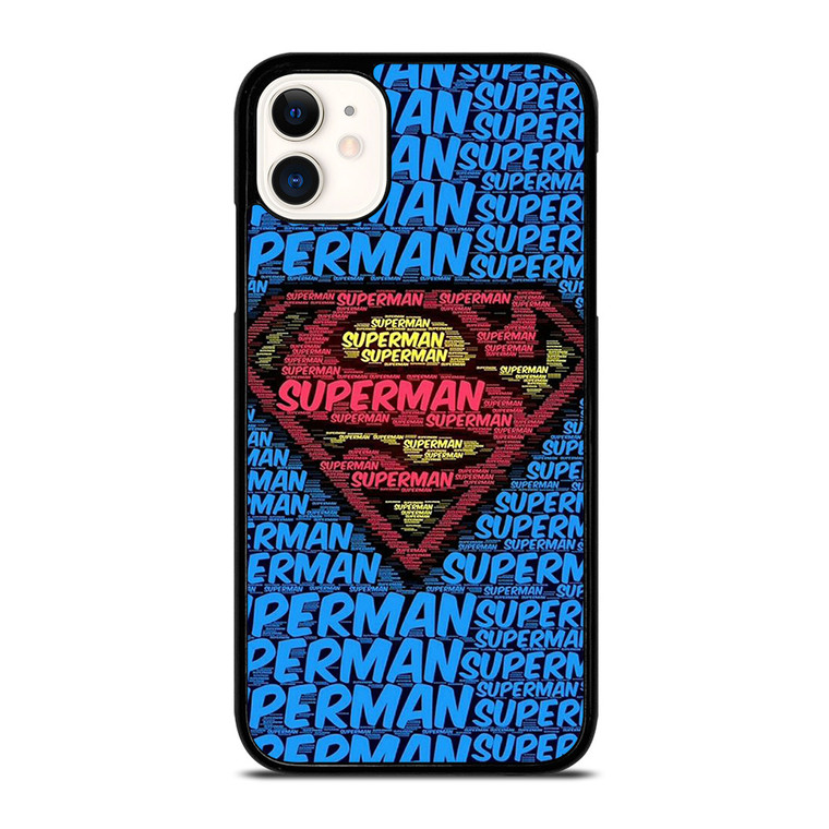 SUPERMAN TYPOGRAPHY LOGO iPhone 11 Case Cover