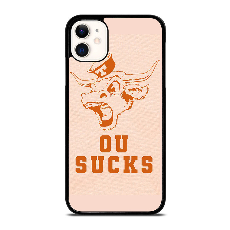 TEXAS LONGHORN ICON OU SUCKS LOGO FOOTBALL UNIVERSITY iPhone 11 Case Cover TEXAS LONGHORN ICON OU SUCKS LOGO FOOTBALL UNIVERSITY iPhone 11 Case Cover