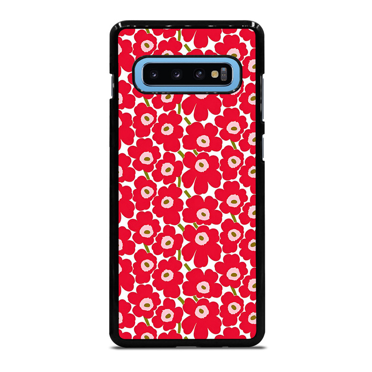 MARIMEKO PATTERN RED POPPY FLOWER Samsung Galaxy S10 Plus Case Cover
