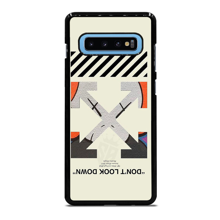 OFF WHITE KAWS LOGO DONT LOOK DOWN Samsung Galaxy S10 Plus Case Cover