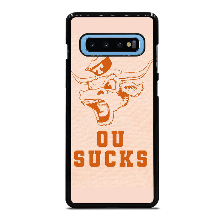 TEXAS LONGHORN ICON OU SUCKS LOGO FOOTBALL UNIVERSITY Samsung Galaxy S10 Plus Case Cover