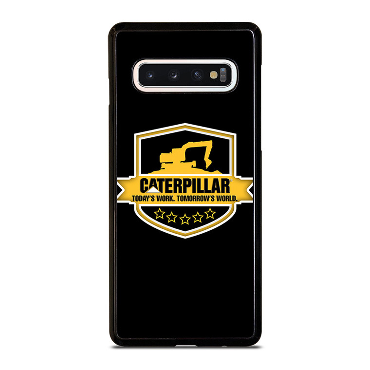 CATERPILLAR TRACTOR LOGO CAT ICON TODAY'S WORK Samsung Galaxy S10 Case Cover