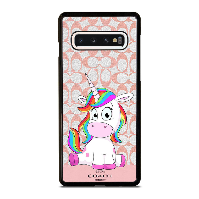 COACH NEW YORK LOGO CUTE UNICORN Samsung Galaxy S10 Case Cover