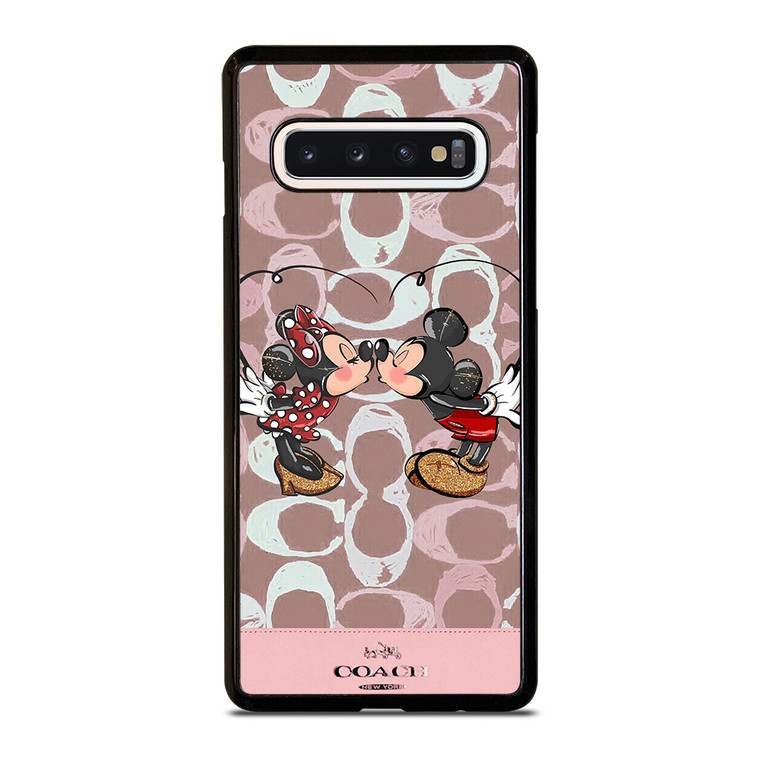 COACH NEW YORK LOGO MICKEY MINNIE MOUSE DISNEY KISS Samsung Galaxy S10 Case Cover