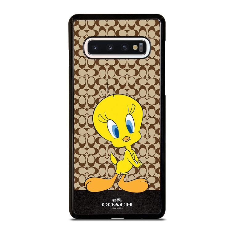 COACH NEW YORK LOGO TWEETY BIRD Samsung Galaxy S10 Case Cover