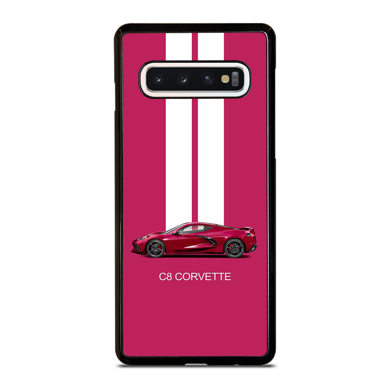 CORVETTE CAR C8 PINK Samsung Galaxy S10 Case Cover