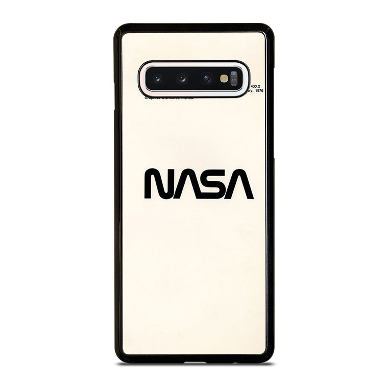 NASA LOGO WHITEI CON Samsung Galaxy S10 Case Cover
