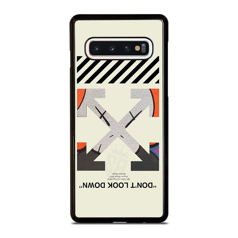 OFF WHITE KAWS LOGO DONT LOOK DOWN Samsung Galaxy S10 Case Cover