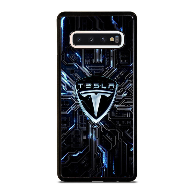 TESLA ELECTRIC CAR LOGO Samsung Galaxy S10 Case Cover