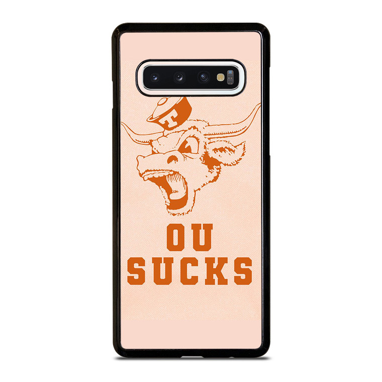 TEXAS LONGHORN ICON OU SUCKS LOGO FOOTBALL UNIVERSITY Samsung Galaxy S10 Case Cover
