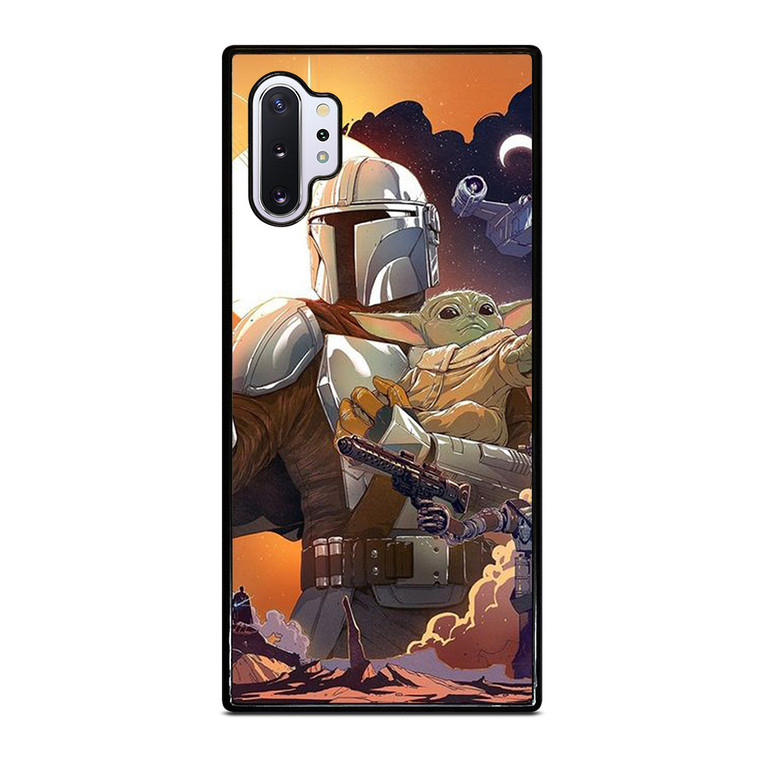 BABY YODA AND MANDALORIAN STAR WARS Samsung Galaxy Note 10 Plus Case Cover