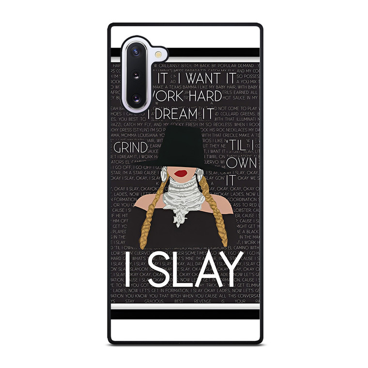 BEYONCE I SLAY QUOTE Samsung Galaxy Note 10 Case Cover