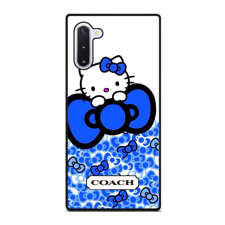 COACH NEW YORK LOGO HELLO KITTY BLUE TIE BOW Samsung Galaxy Note 10 Case Cover
