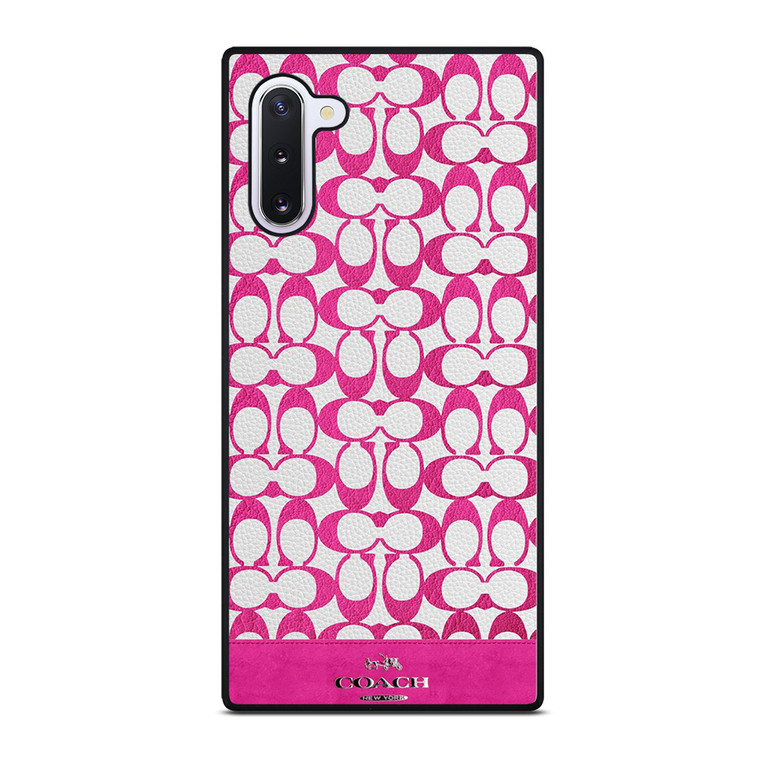 COACH NEW YORK LOGO PATTERN PINK EMBLEM Samsung Galaxy Note 10 Case Cover