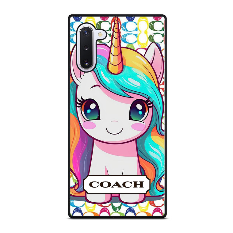 COACH NEW YORK LOGO PRETTY UNICORN Samsung Galaxy Note 10 Case Cover
