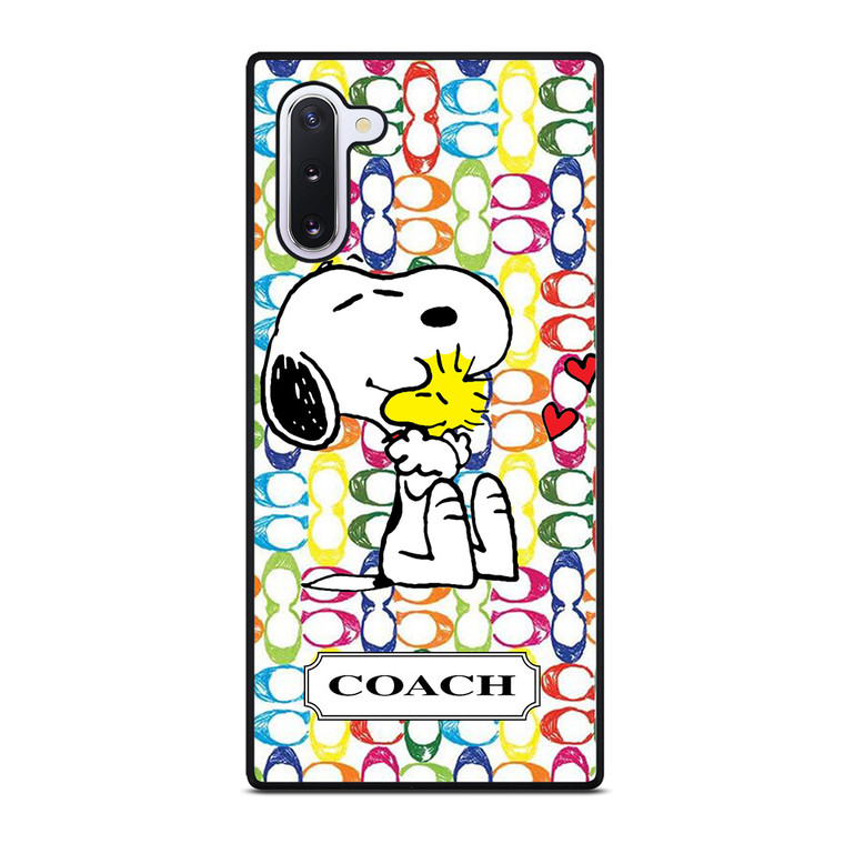 COACH NEW YORK LOGO SNOOPY THE PEANUTS Samsung Galaxy Note 10 Case Cover