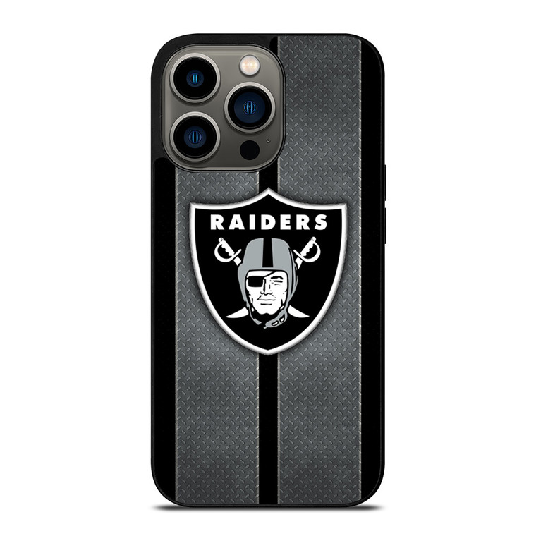 LAS VEGAS RAIDERS NFL METAL STRIPE iPhone 13 Pro Case Cover