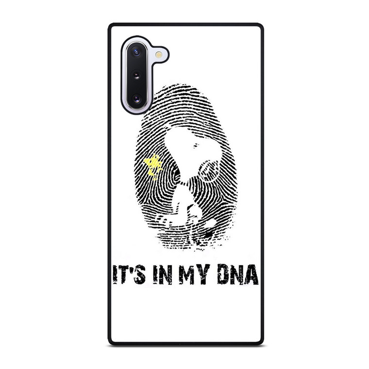 SNOOPY THE PEANUTS FINGER PRINT MY DNA Samsung Galaxy Note 10 Case Cover