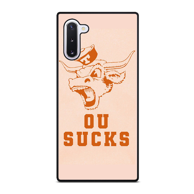 TEXAS LONGHORN ICON OU SUCKS LOGO FOOTBALL UNIVERSITY Samsung Galaxy Note 10 Case Cover
