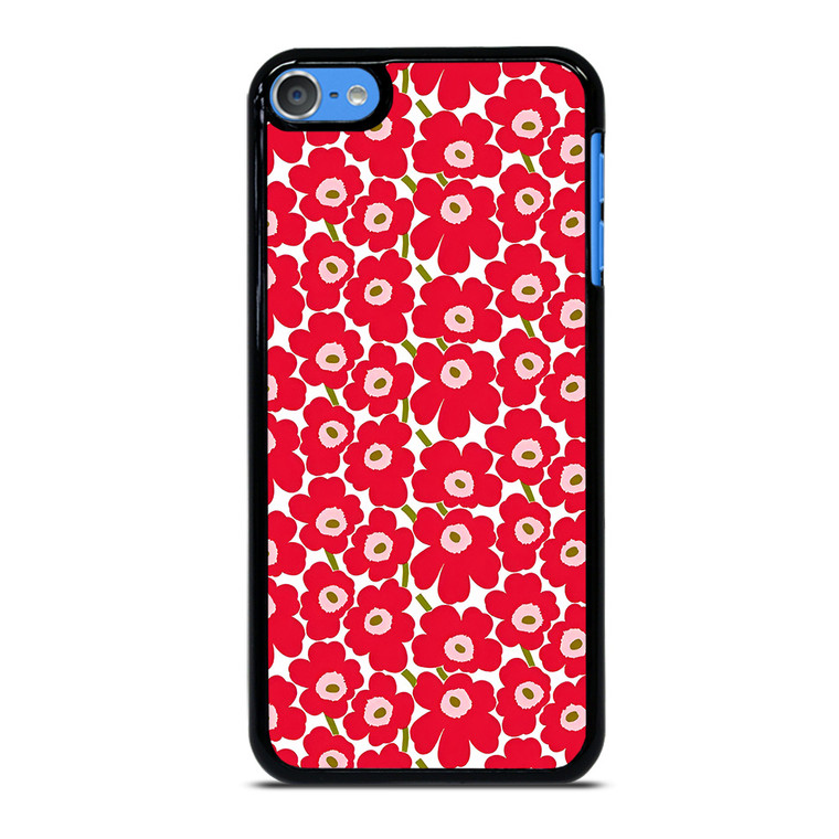 MARIMEKO PATTERN RED POPPY FLOWER iPod Touch 7 Case Cover
