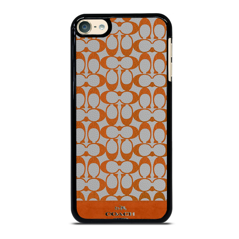 COACH NEW YORK LOGO PATTERN ORANGE EMBLEM. iPod Touch 7 Case Cover