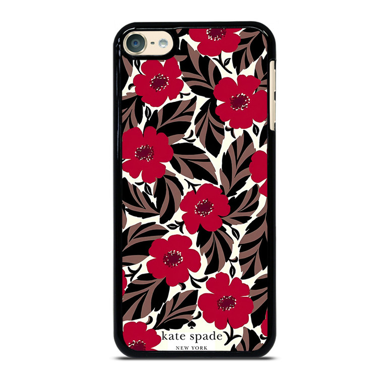 KATE SPADE NEW YORK LOGO RED ROSES iPod Touch 6 Case Cover