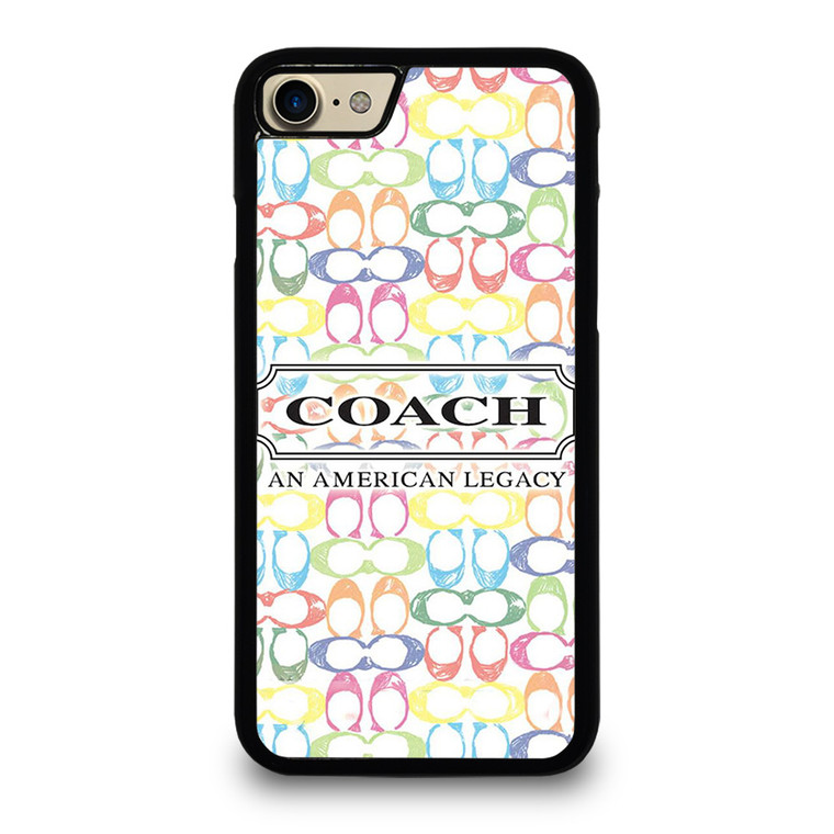 COACH NEW YORK LOGO AMERICAN LEGACY COLORFUL PATTERN iPhone 7 / 8 Case Cover