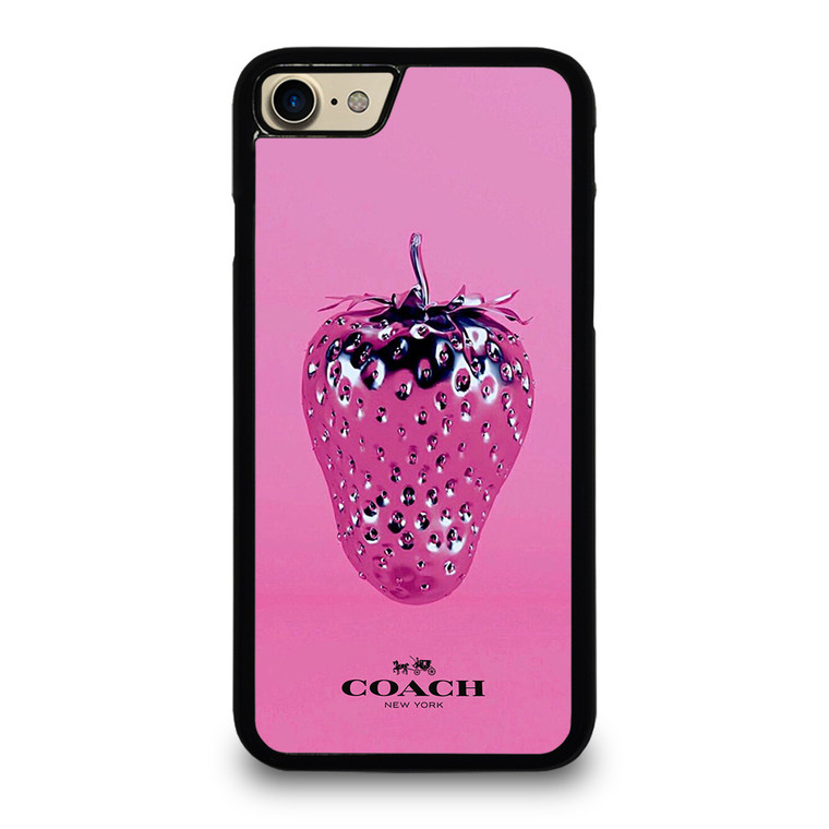 COACH NEW YORK LOGO SILVER STRAWBERRY ICON iPhone 7 / 8 Case Cover