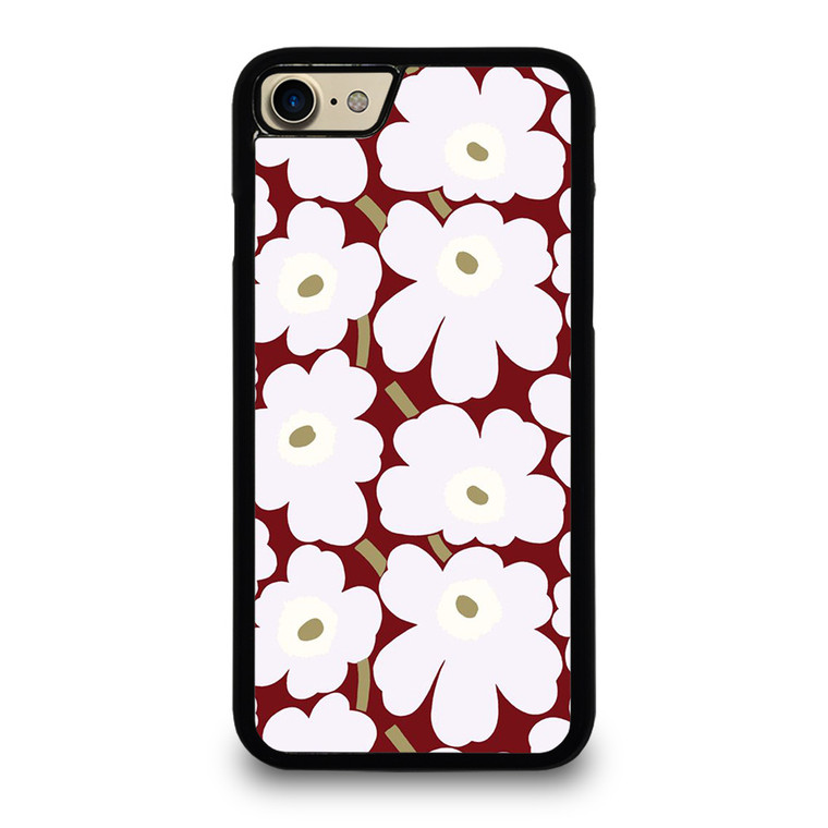 MARIMEKO HERITAGE WHITE RED FLOWER iPhone 7 / 8 Case Cover
