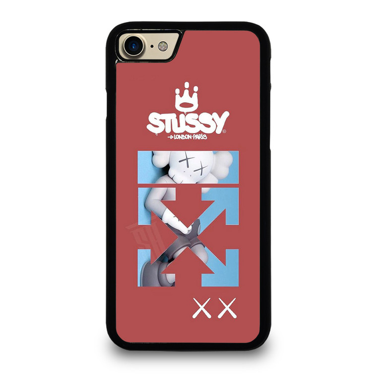 OFF WHITE STUSSY KAWS LOGO iPhone 7 / 8 Case Cover