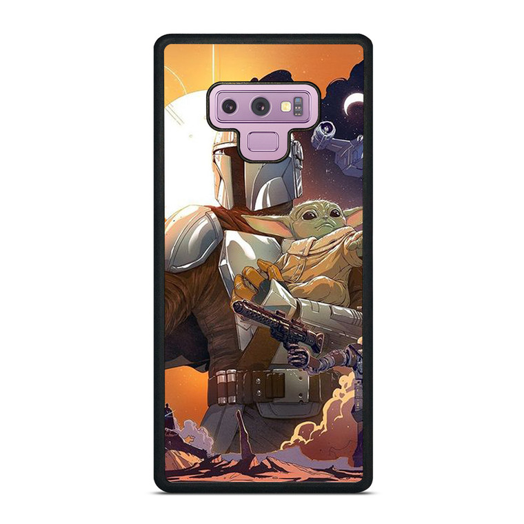 BABY YODA AND MANDALORIAN STAR WARS Samsung Galaxy Note 9 Case Cover