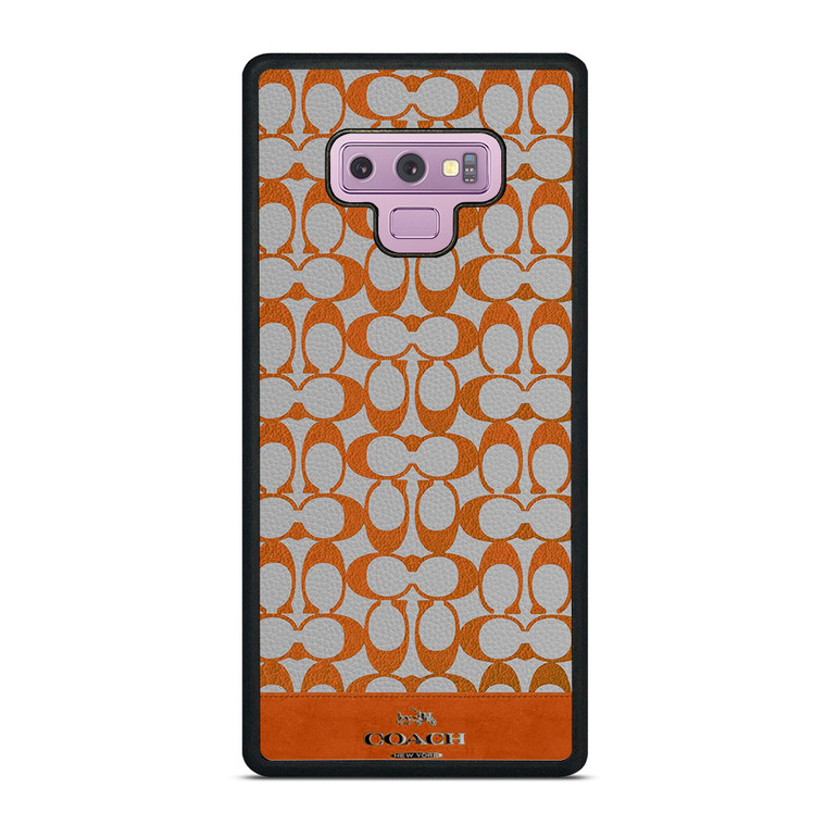 COACH NEW YORK LOGO PATTERN ORANGE EMBLEM Samsung Galaxy Note 9 Case Cover