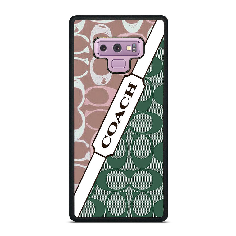 COACH NEW YORK LOGO PINK GREEN PATTERN ICON Samsung Galaxy Note 9 Case Cover