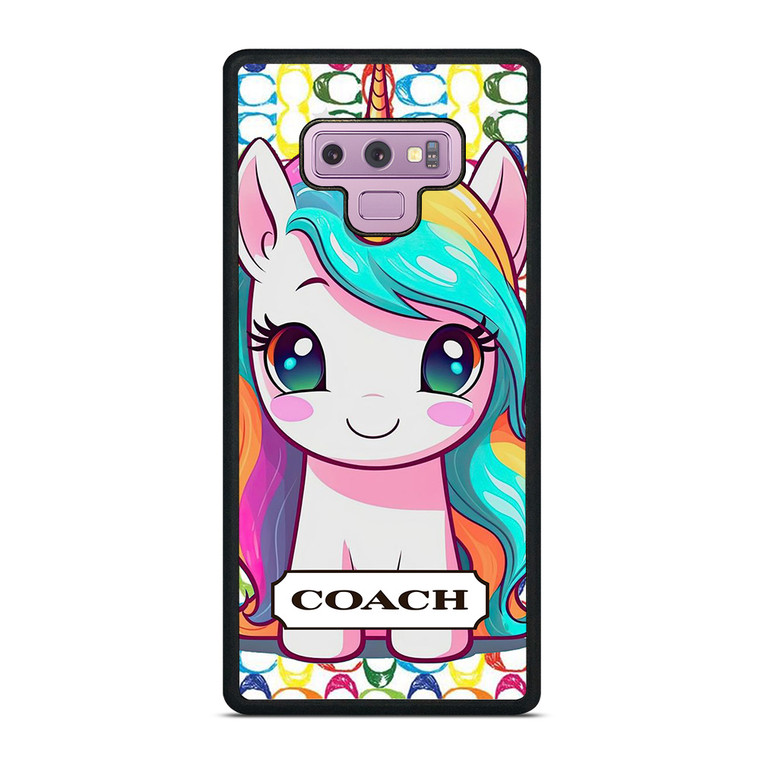 COACH NEW YORK LOGO PRETTY UNICORN Samsung Galaxy Note 9 Case Cover