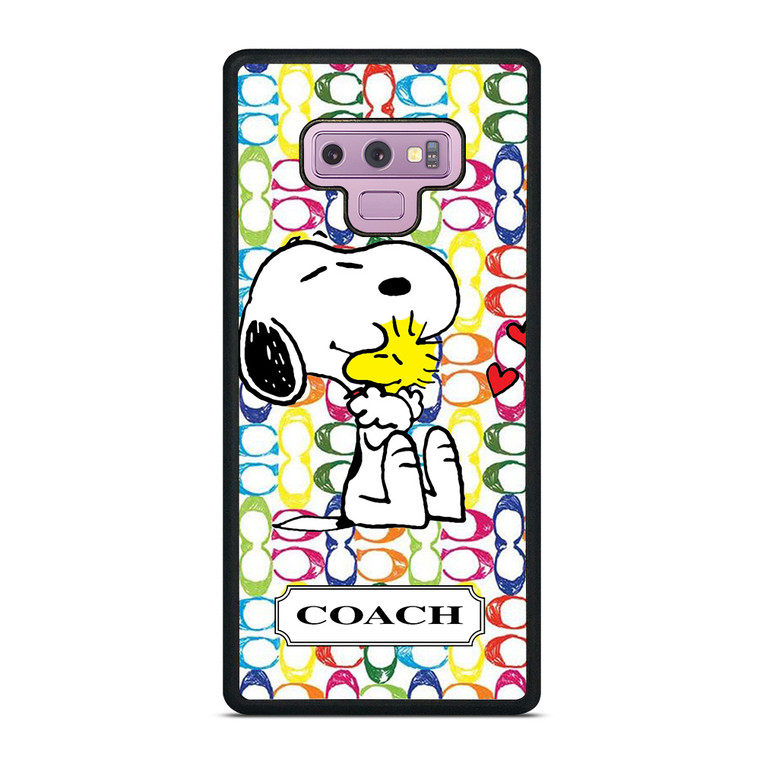 COACH NEW YORK LOGO SNOOPY THE PEANUTS Samsung Galaxy Note 9 Case Cover