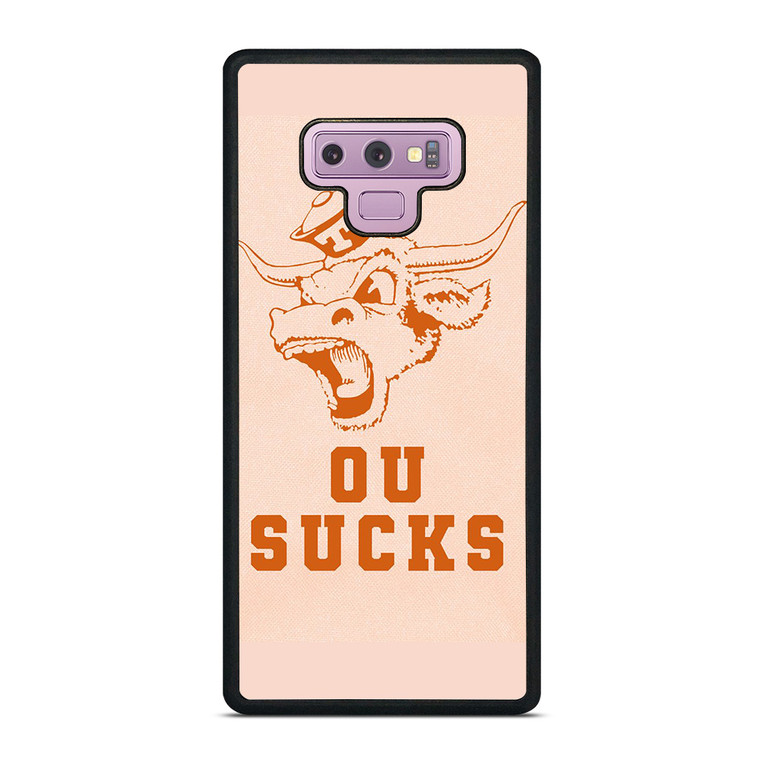 TEXAS LONGHORN ICON OU SUCKS LOGO FOOTBALL UNIVERSITY Samsung Galaxy Note 9 Case Cover