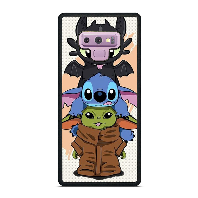 TOOTHLESS STITCH BABY YODA CUTE CARTOON Samsung Galaxy Note 9 Case Cover