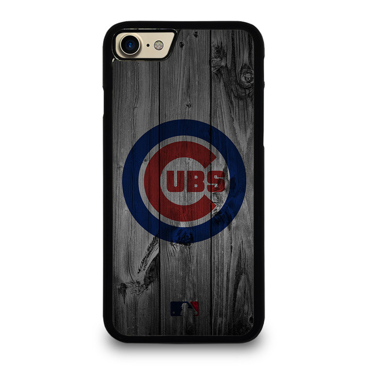 CHICAGO CUBS BASEBALL MLB WOOD LOGO iPhone 7 / 8 Case Cover