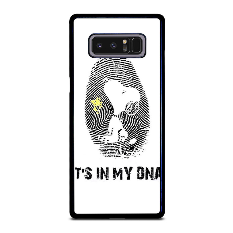 SNOOPY THE PEANUTS FINGER PRINT MY DNA Samsung Galaxy Note 8 Case Cover