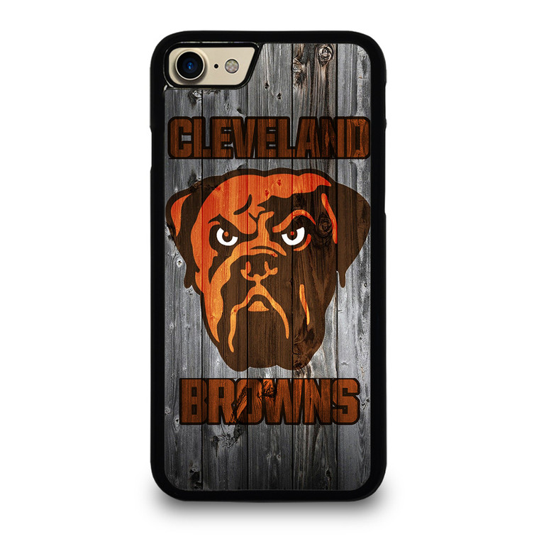 CLEVELAND BROWNS NFL FOOTBALL WOODEN LOGO iPhone 7 / 8 Case Cover