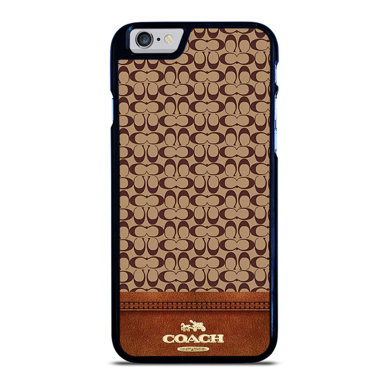COACH NEW YORK LOGO BROWN LEATHER iPhone 6 / 6S Case Cover