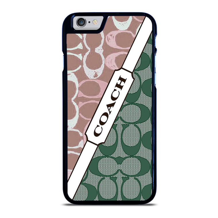 COACH NEW YORK LOGO PINK GREEN PATTERN ICON iPhone 6 / 6S Case Cover