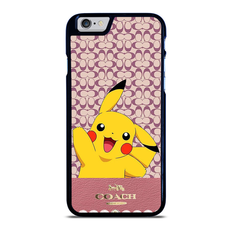 COACH NEW YORK LOGO PINK X PIKACHU POKEMON iPhone 6 / 6S Case Cover