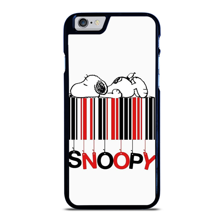 SNOOPY THE PEANUTS CARTOON BARCODE iPhone 6 / 6S Case Cover