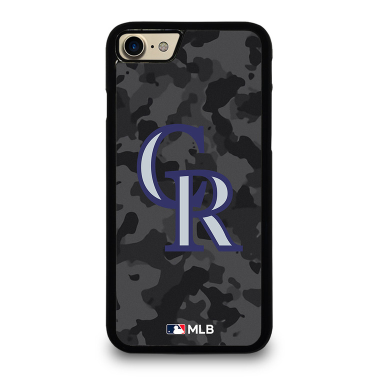 COLORADO ROCKIES BASEBALL BLACK CAMO iPhone 7 / 8 Case Cover