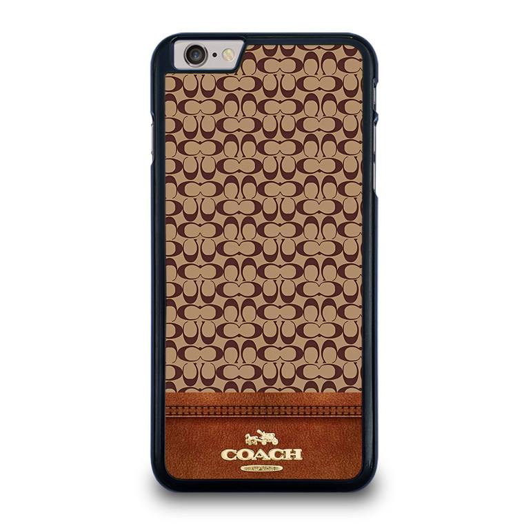 COACH NEW YORK LOGO BROWN LEATHER iPhone 6 / 6S Plus Case Cover