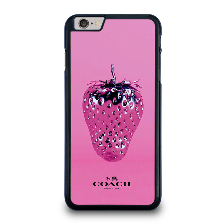 COACH NEW YORK LOGO SILVER STRAWBERRY ICON iPhone 6 / 6S Plus Case Cover