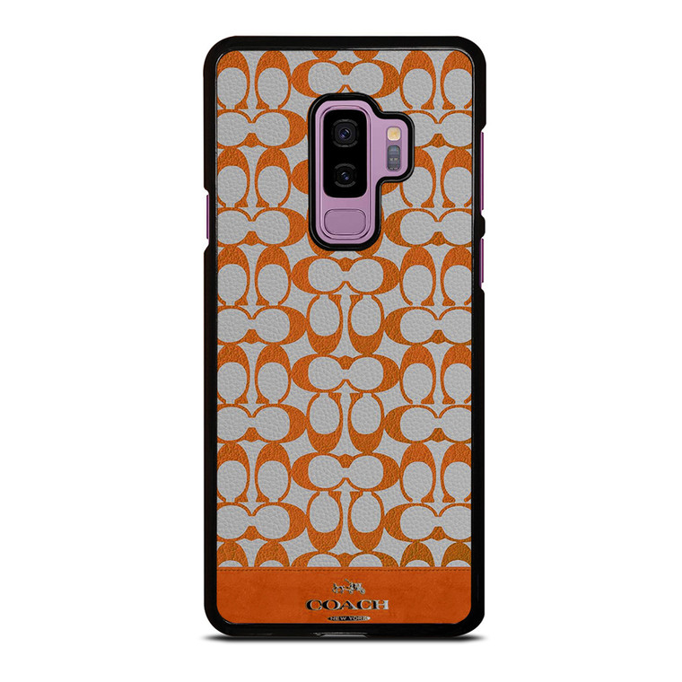 COACH NEW YORK LOGO PATTERN ORANGE EMBLEM Samsung Galaxy S9 Plus Case Cover