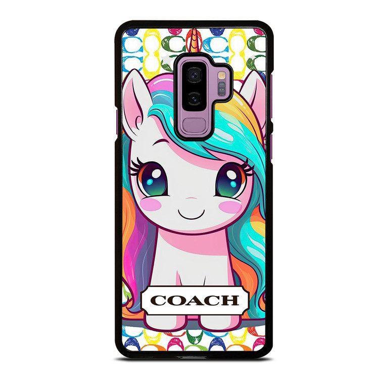 COACH NEW YORK LOGO PRETTY UNICORN Samsung Galaxy S9 Plus Case Cover