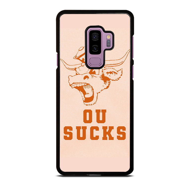 TEXAS LONGHORN ICON OU SUCKS LOGO FOOTBALL UNIVERSITY Samsung Galaxy S9 Plus Case Cover